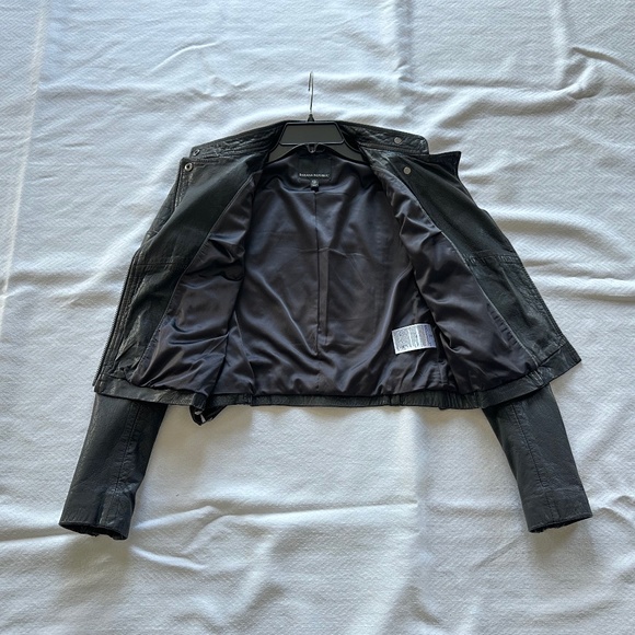 Banana Republic Cropped Leather Jacket, Size XS, Black - Picture 5 of 11